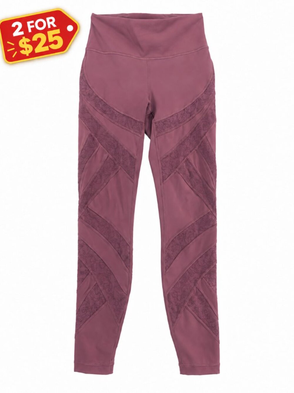 Lululemon High-Rise Tights, "Wunder Under", Plum Size 6